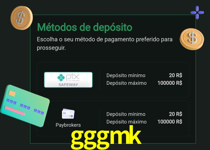 O cassino gggmk oferece uma grande variedade de métodos de pagamento